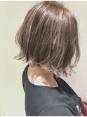 外ハネボブ×抜け感ハイライト×お洒落ショート
