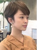 レイヤーショート/30代・40代/大人ヘアスタイル/田丸麻紀