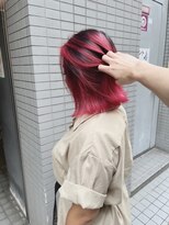 エン(eNN)&nbsp;レッドバレイヤージュ/デザインカラー/外ハネボブ