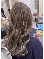 プログレス フレスポ富沢店(PROGRESS) 『gray beige』デザインカラー×脱白毛染めハイライト
