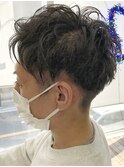 MEN'S HAIR &nbsp;センターパート　ツイストスパイラル　コンマヘア