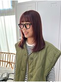 【akari担当】レッドブラウン×レイヤーカット20代/30代/40代