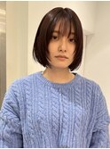顔まわりレイヤーのミニボブ