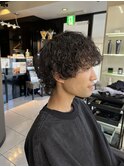 波巻きスパイラルパーマ　波巻きパーマ　メンズパーマ