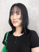 アイティーバイアルバム 八王子店(IT by ALBUM)&nbsp;レイヤーブルーブラック_グレーベージュレイヤーロング_ba473851