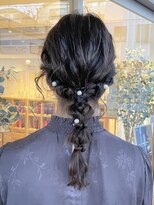 ミスト(mist) 〔mist〕結婚式ヘア/編みおろし/パールアクセアレンジ/金沢文庫