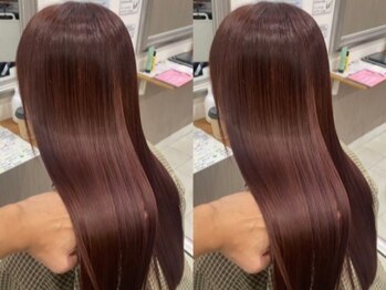 ヘアアンドメイク 心座(hair&make)の写真/【髪質改善】ケアにこだわったshinzaならではの縮毛矯正！自然な仕上がりで指通り滑らか上質ストレートへ♪