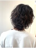 ミディアムウルフ×波巻きスパイラル