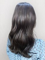 ヘアーエポック(hair epoque) インナーカラー艶髪ネイビーグレーアッシュブラック大人美人