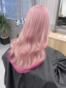 ペレ 渋谷(PELE) くびれヘア/アプリコットオレンジ/夏のヘアアレンジ/渋谷