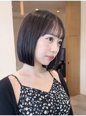 韓国ボブダブルカラー前髪カット髪質改善銀座