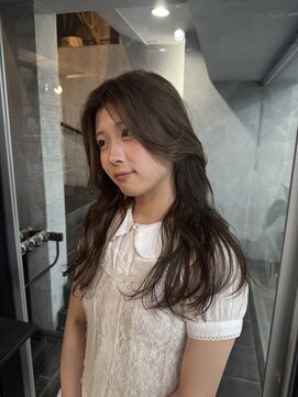 ノス 表参道(NOOS) くびれロング/オリーブカラー/髪質改善/ミネコラ/ケアブリーチ