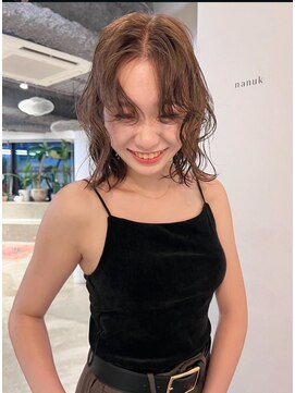 ナヌーク ダイカンヤマ(nanuk daikanyama) nanukオリジナルパーマに透け感ベージュ