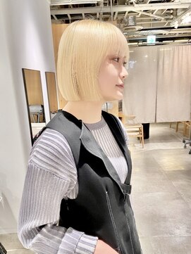 ゴウトゥデイ 渋谷MODI店(GO TODAY) ミニマルブロンド・シルキーボブ