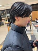 センターパートメンズヘアメンズショート韓国ヘア