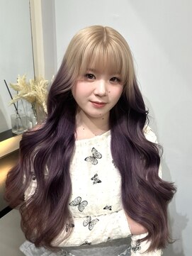 ラピス 大阪アメ村店(Lapis) ルーツカラー/ケアブリーチ/ラベンダーカラー/デザインカラー