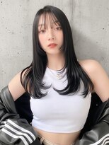 ニューヨークニューヨーク ピオレ姫路店(NYNY)&nbsp;黒髪透明感カラー×顔周りレイヤーロング