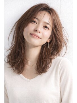 クワイア 川崎店(0choir) 顔まわりレイヤー×透明感ブラウンミディ