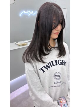 ミッシュバイアーバン(misch by urban.) レイヤーカット/暗髪カラー/ラベンダー【堀 春菜】