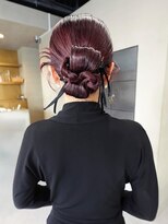 ヘアー アイス ルーチェ(HAIR ICI LUCE) 30代40代編み込みアップ◎エレガントシニヨンアレンジ
