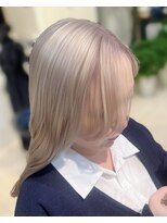 ジル ヘアアンドメイク 恵比寿(JILLE hair&make)&nbsp;ホワイトベージュ ケアブリーチ ブロンド ホワイトミルクティー