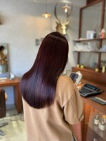ウツギ(UTSUGI) ワインレッドカラー×ロングヘア
