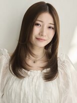 ソイン キタガタ ヘア(so-in kitagata) 艶ストレートレイヤー × シアーブラウン