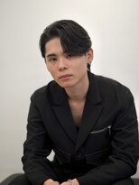 ブラック(BLACK)&nbsp;ジェントルセンターパート/Men'sHair/リバースセンターパート