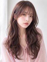 ヘアメイク アージュ 天神西通り店(HAIR MAKE age)&nbsp;巻き髪ヘア ココアブラウン ロングレイヤー 韓国ヘア ヨシンモリ