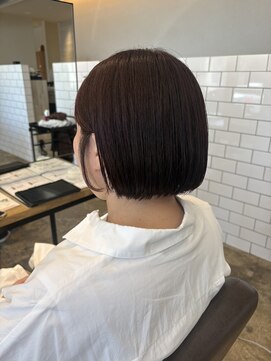 アコーズ ヘア トクシゲ(accord s hair Tokushige) ミニボブ/ピンクブラウン