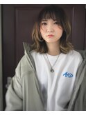 グラデーション・アッシュ・ミディアム・ダブルカラー・90’s