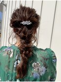 編みおろしヘアアレンジ