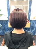 暗髪モーブカラー大人タンバルモリ艶髪まるみ小顔