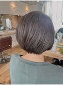 ショートボブ×ダークブラウン
