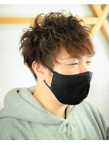 カミカガク&nbsp;ソフトツーブロック【ツイストミックススパイラルパーマ】