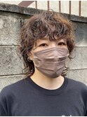 マッシュウルフ×ハードパーマ