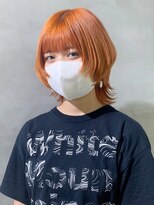 アルバム 池袋(ALBUM) オレンジウルフ_グレージュカラーボブウルフ_ba418512