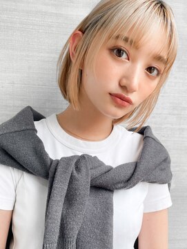 レクタ(RECTA) グレーベージュミニボブアッシュベージュボブショートボブ4