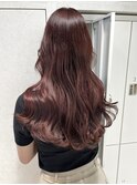艶のあるカシスピンク×ヨシンモリ巻き【新宿/髪質改善/前髪】