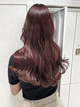 ラルムバイシー 新宿(LARME by Sea) 艶のあるカシスピンク×ヨシンモリ巻き【新宿/髪質改善/前髪】