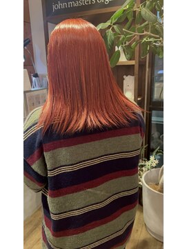 リドルヘアー 石井町店(Riddle HAIR) オレンジダブルカラーインナーカラーブリーチ