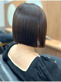 ツヤ髪　髪質改善　ストレート　ショートボブ　艶トリートメント