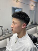 刈部倶楽舞&nbsp;ジェットモヒカン/アップバンク/ツーブロック/フェード　黒髪