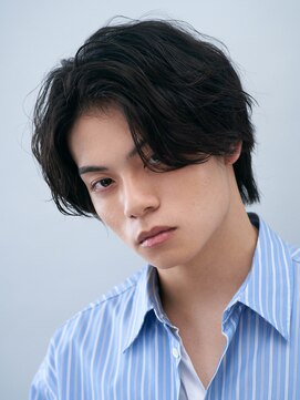 ヘアサロン ガリカ 表参道(hair salon Gallica) 【河原塚七海】ビジネス◎黒髪センターパート無造作メンズパーマ