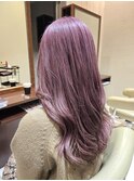 ラベンダーピンク ニュアンスカラー 仙台 ケアブリーチ