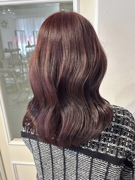 アンニュ(annuy) Instagram/annuy__o0 顔まわりカット/ピンクブラウン／韓国巻き