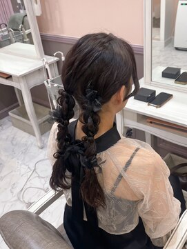 ツイン編み下ろし