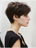 ☆ホワイトグレージュミニウルフデジタルパーマチェリーブラウン