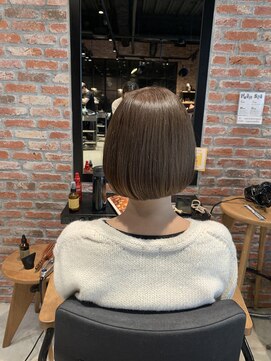 オーガニック アトリエ 大宮(organic+atelier) 髪質改善カラーハイライトミルクティベージュ白髪染め40代50代