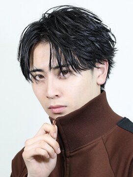 リップス 吉祥寺店 (LIPPS) フェザーショートパーマセンターパート毛流れメンズパーマ吉祥寺
